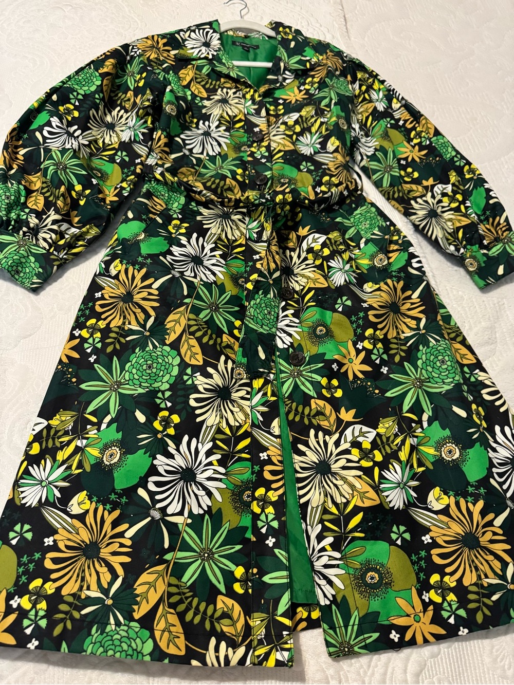 Beautiful INC Flower Print Women’s Trench Coat